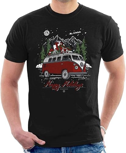 Volkswagen Happy Holidays Christmas Camper - Camiseta para hombre