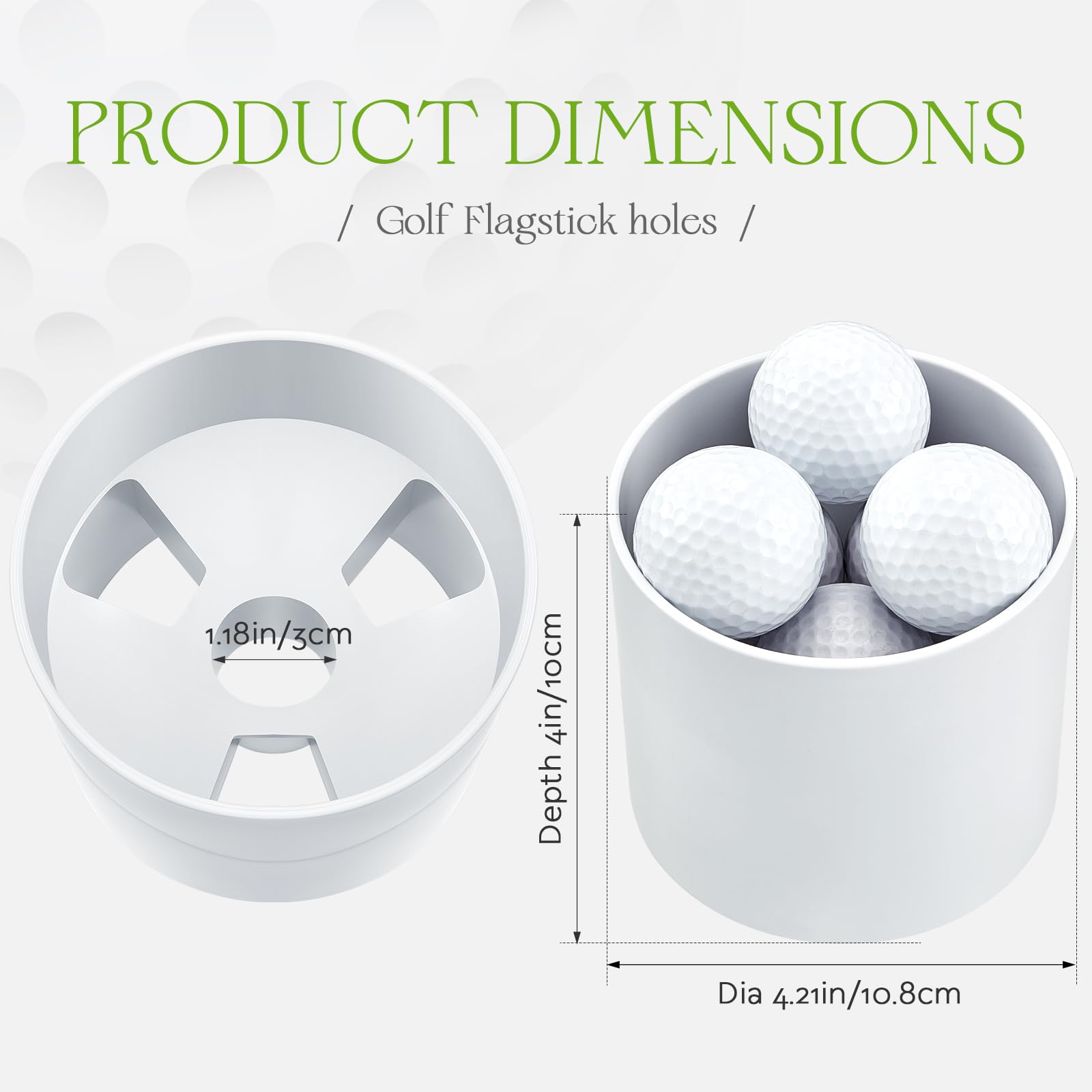 Leitee 9 Pcs Golf Hole Cup Practice Putting Green Hole ABS Plastic Golf Putting Cup for Outdoor Backyard (4 Inch)