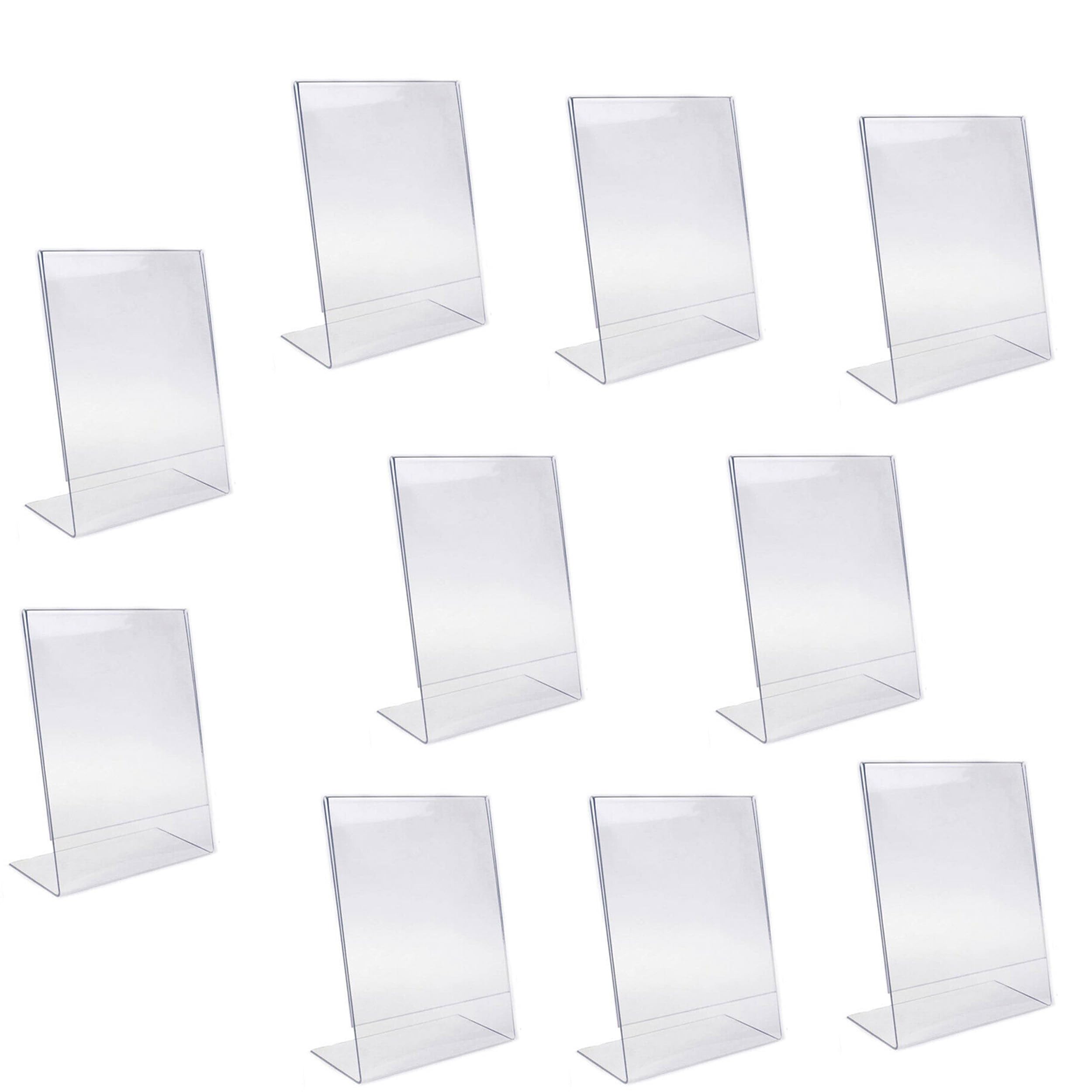 A3 Acrylic Poster Menu Holder Lean to Perspex Leaflet Display Stands, Counter Poster Sign Display Holder for Restaurant, Conference Room and Hotel Reception A3 (42cm x 29.7cm) (10)