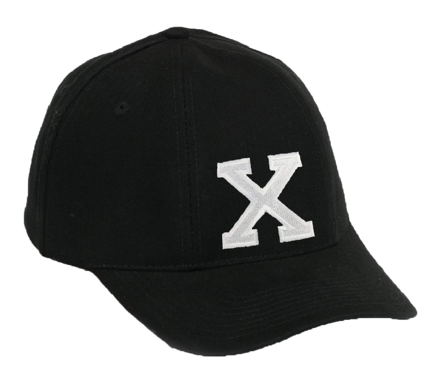 Mfaz Morefaz Ltd Unisex X Morefaz Casual Baseball Cap A-Z Letter Alphabet Embroidered Hat Hats Caps Adjustable Strap Snap Back (X) Mfaz Ltd