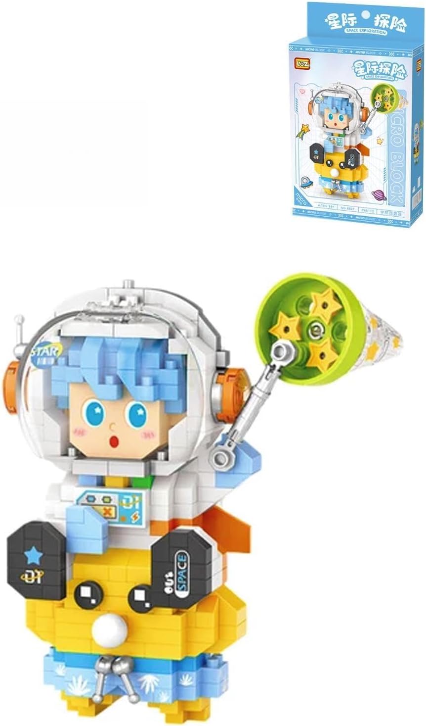 LOZ Micro Block Serisi Mavi Astronot 390 Parça Oyuncak Yapım Seti FFLZ-8827