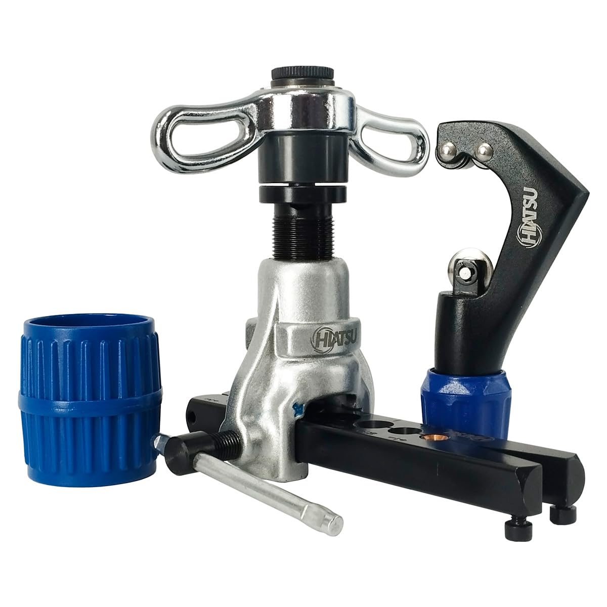 Professional Flaring Tool Kit - 45° Ratchet Copper Flaring Tool Set with Tubing Flare Tool Kit for HVAC Systems