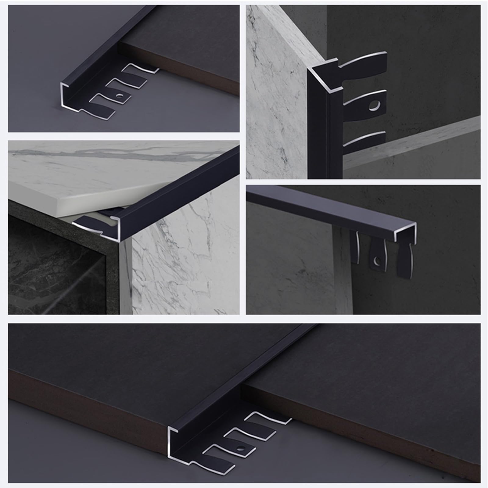 Strisce Di Copertura Per Pavimenti In Piastrelle E Legno, Striscia Di Rivestimento Del Bordo Del Pavimento, Profilo Angolare In Metallo Per Pavimenti In Vinile/laminato(Rose gold,6.0-8.0mm)
