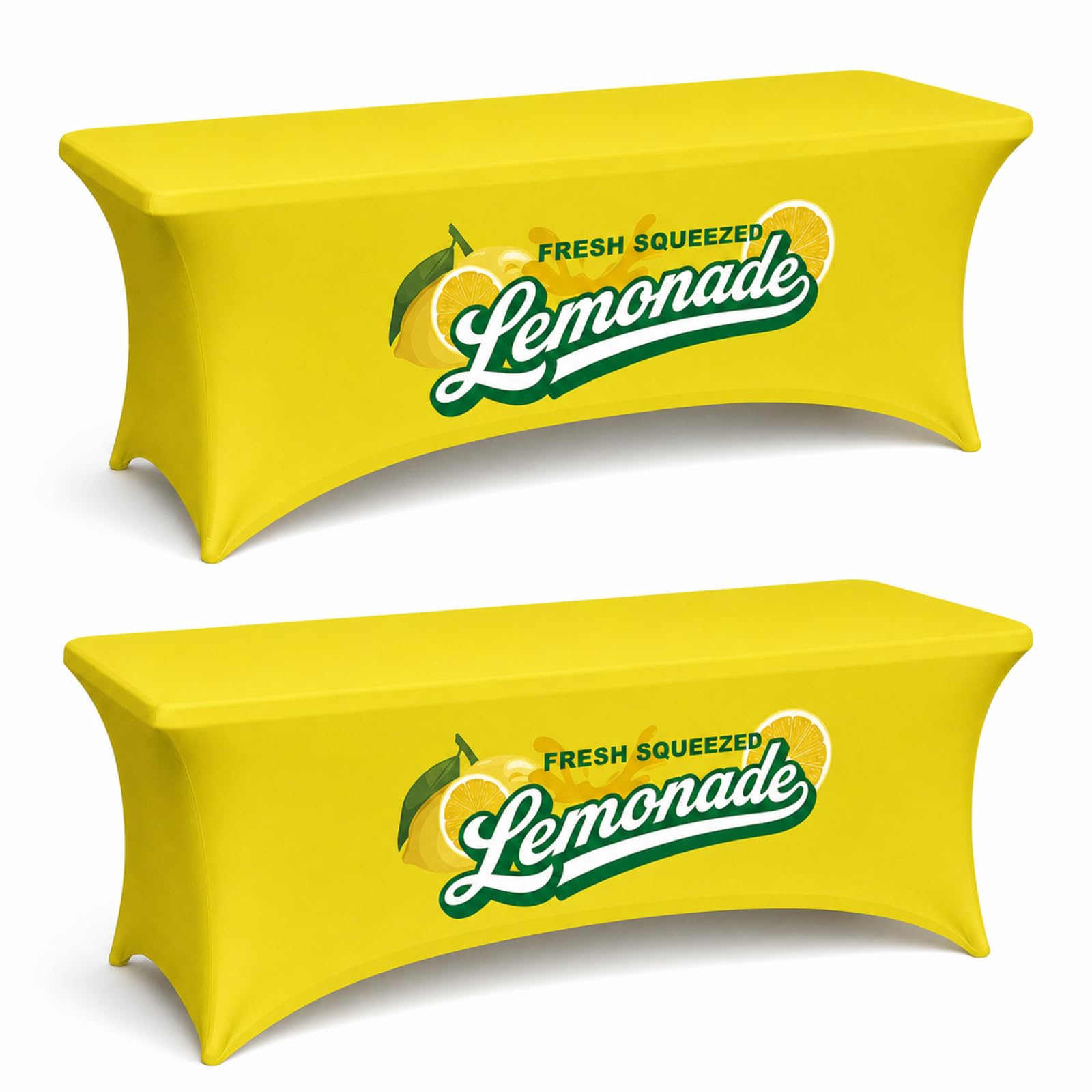 Moukeren 2 Pcs Lemonade Stand Supplies Tablecloth 6ft Lemonade Table Covers