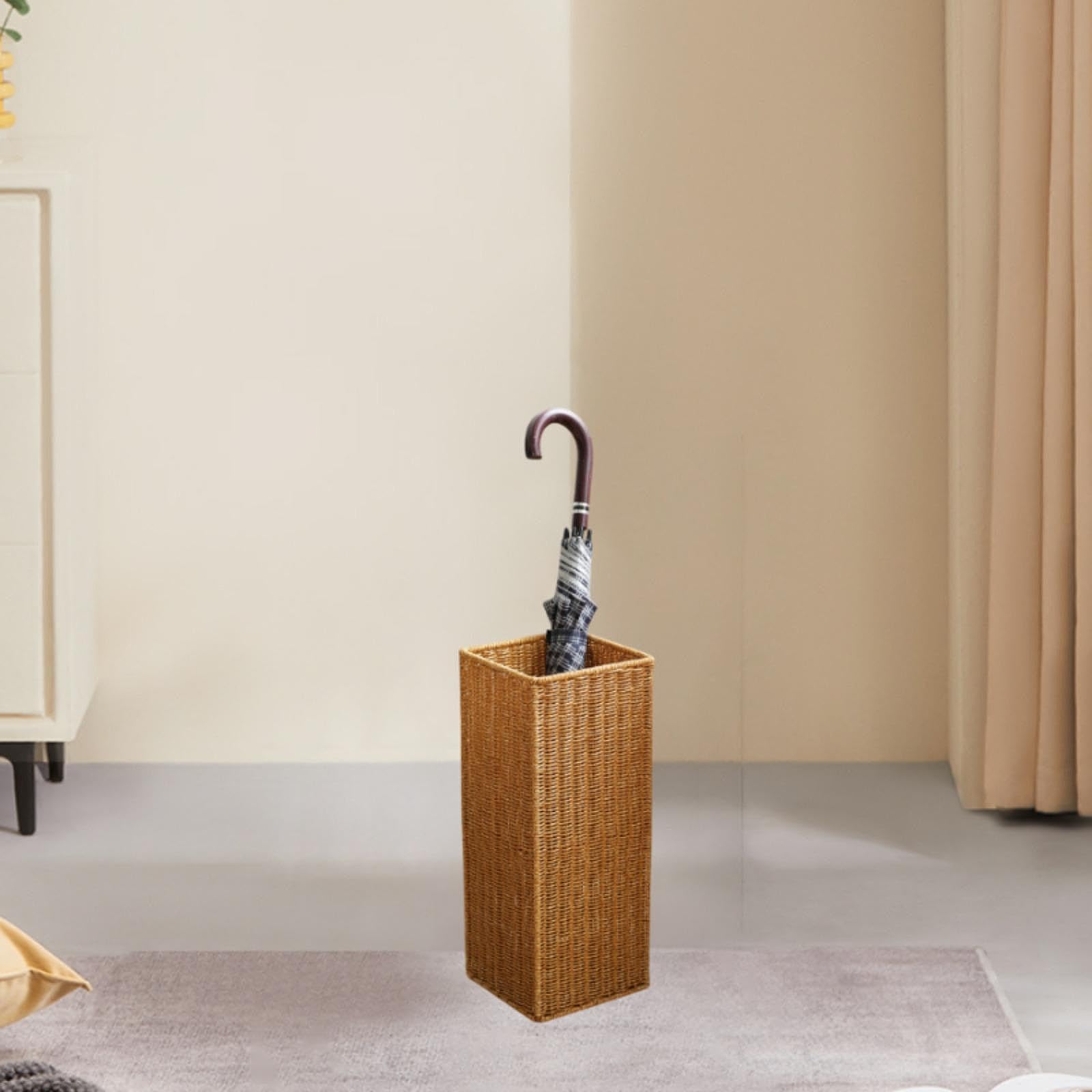 rockible Portaombrelli in Rattan Artificiale, Portaombrelli Indipendente, Moderno Organizer per La Casa, Contenitore per Ripostiglio, Appartamento, 49 Cmx20 Cmx20 Cm