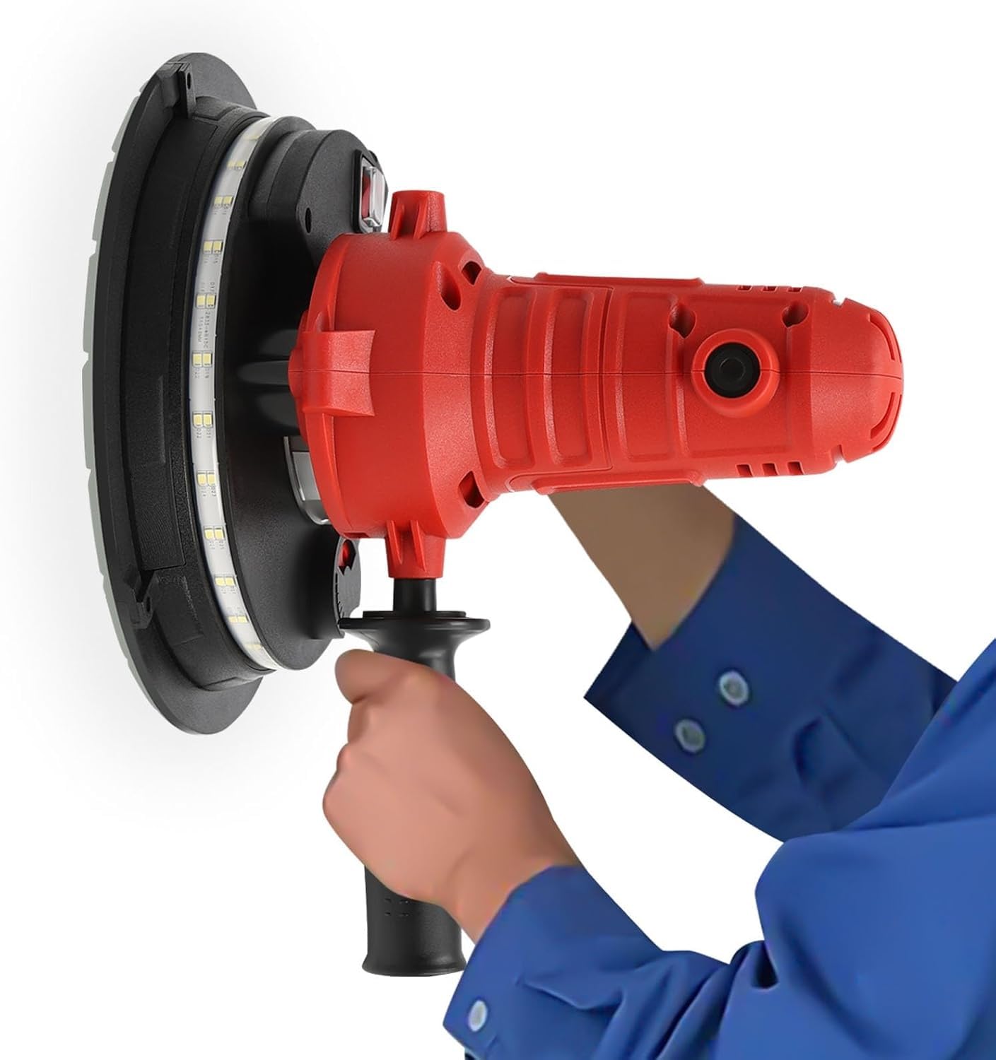 Ponceuse pour cloisons sèches avec dépoussiérage automatique et LED 180mm