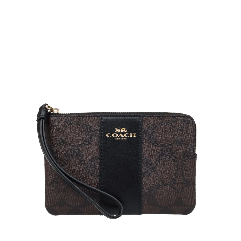 Coach Women F58035 Brown Leather Wristlet