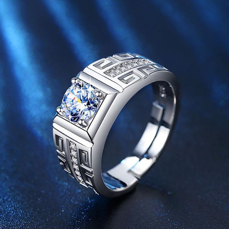 Modern Design Rhodium Plated Alloy Unisex Ring,rng:s327 F_J1-image-10