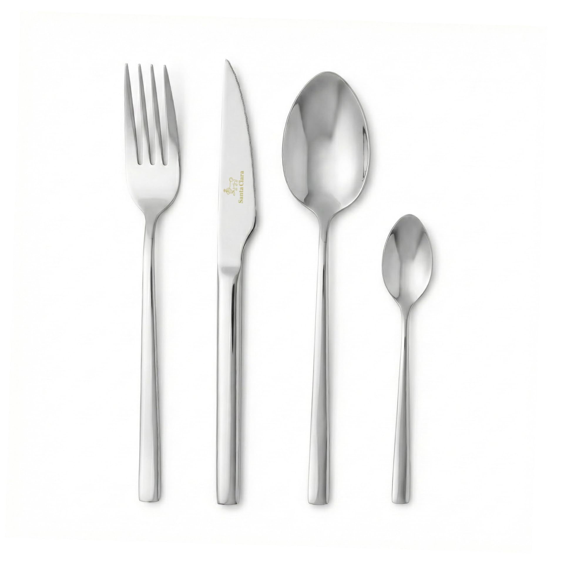 Tambre Santa Clara - Set di posate in acciaio inox 18/0, finitura lucida