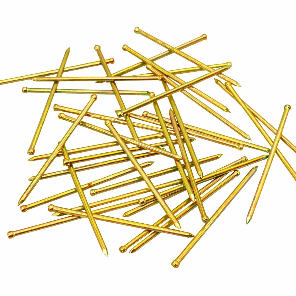 Confezione da 50 chiodi a testa piccola 1,5 x 40 mm, chiodi in acciaio zincato per finiture, chiodi per falegnameria (50, 1,5 x 40 mm)