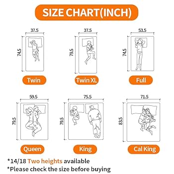 Amazon.com: King Size Bed Frame 14 Inch Metal Bed Frame，No