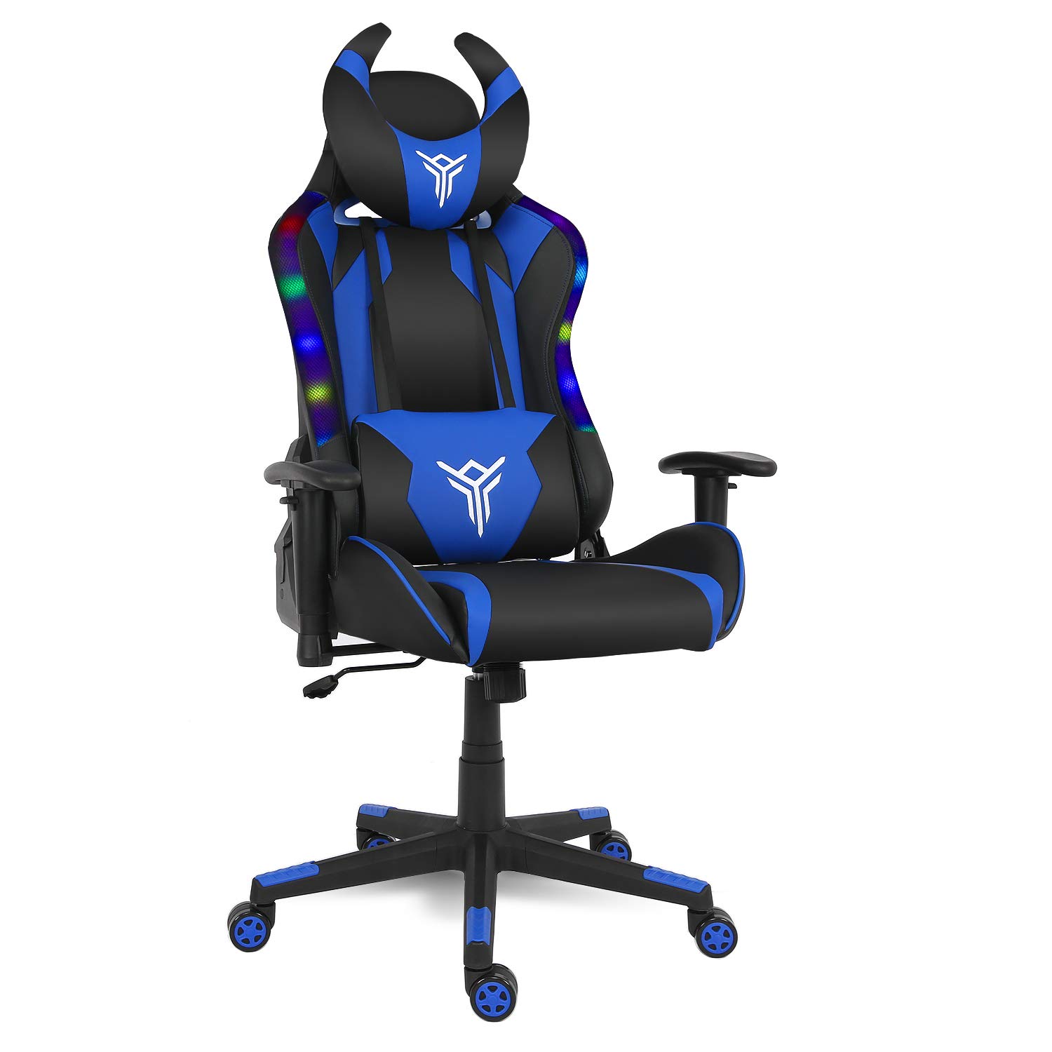 Elecwish Computer Gaming Chair With Led Light Pc Racing Gaming