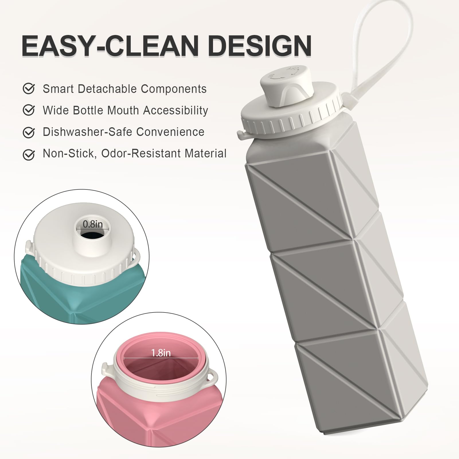Borraccia Pieghevole Da 550ml In Silicone Personalizzata Ideale Come Gadget Promozionale As 20209