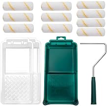 Paint Roller Kit, 14 Pack, 4 Inch Paint Roller with Tray Liners