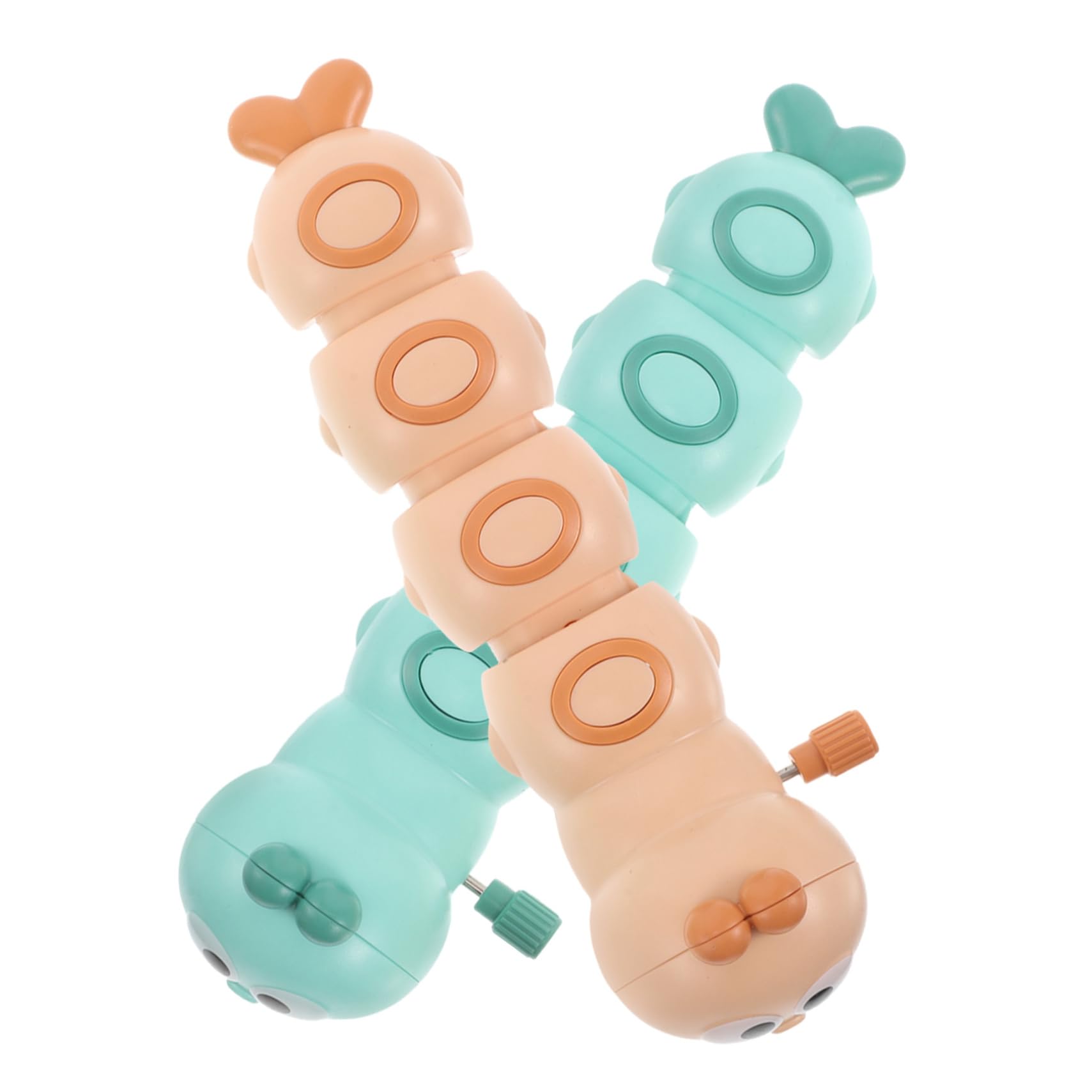 Toddmomy 2pcs Clockwork Caterpillar Halloween in Bulk Crawling Halloween Sensory Halloween Trinkets Halloween for Trick or Treat Tiny Plastic