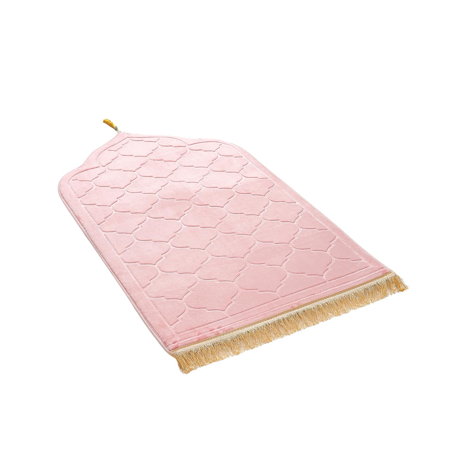 Prayer Rug Muslim Mat Islamic - Thickening Sponge Muslim Rug for Men Women Eid Travel Ramadan, Soft Luxury Great for Knees and Forehead （Pink）