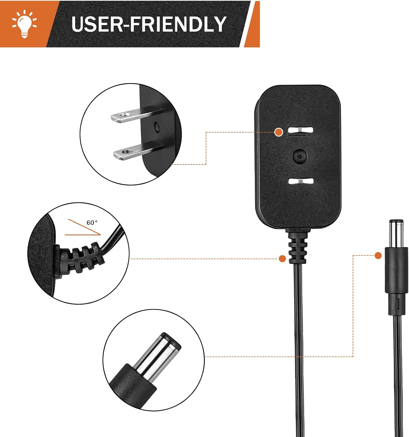 6V AC Power Adapter Charger Cord Compatible with Worx WX082L 4V ZipSnip Cordless Electric Scissors-5.28Ft/1.6Mtr UL Listed Charging Cable with Power Adapter