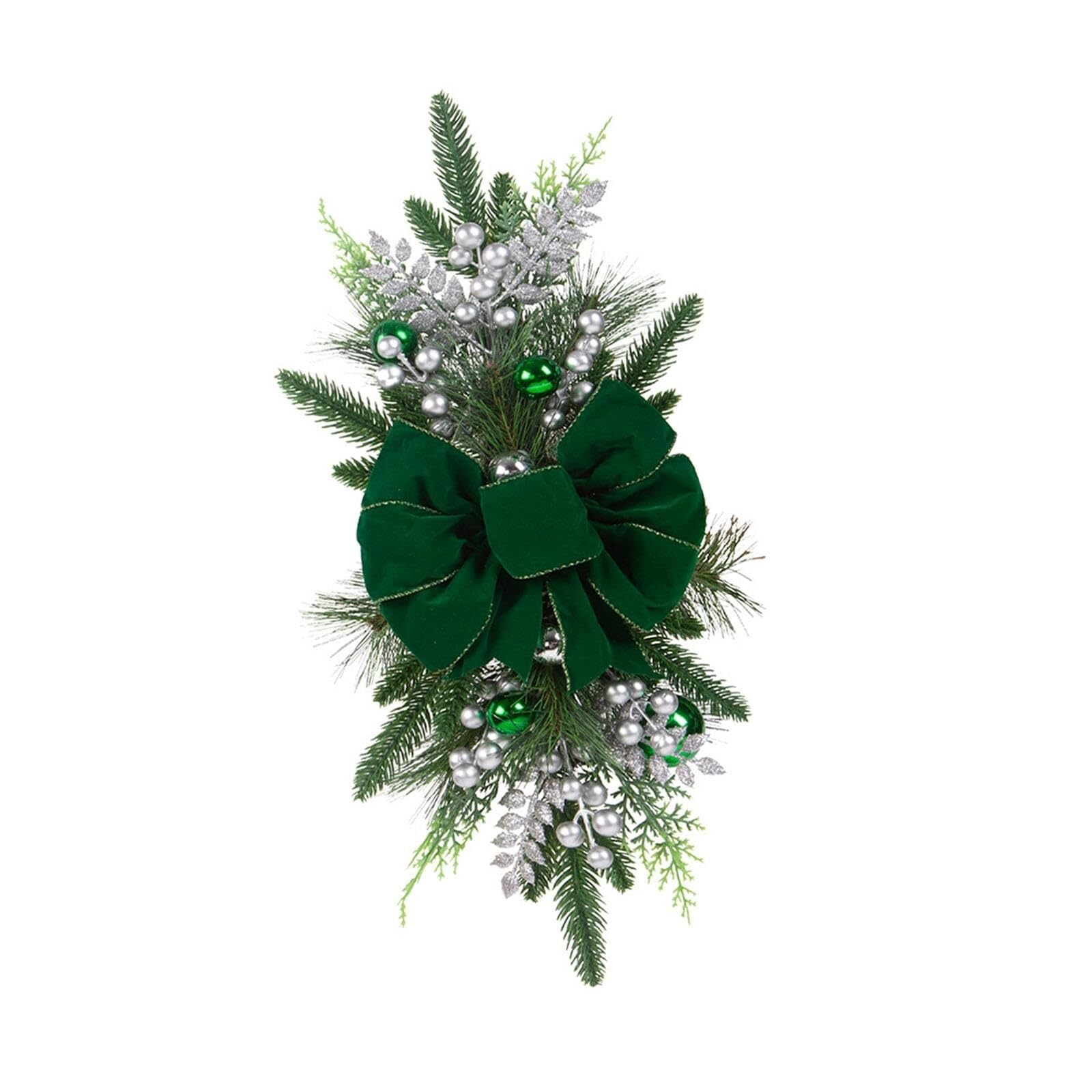 Wieniec na co dzień, Boże Narodzenie, dekoracja schodów, sztuczny wieniec, girlanda do wewnątrz, do drzwi, okna, dekoracja ścienna (Gr n)