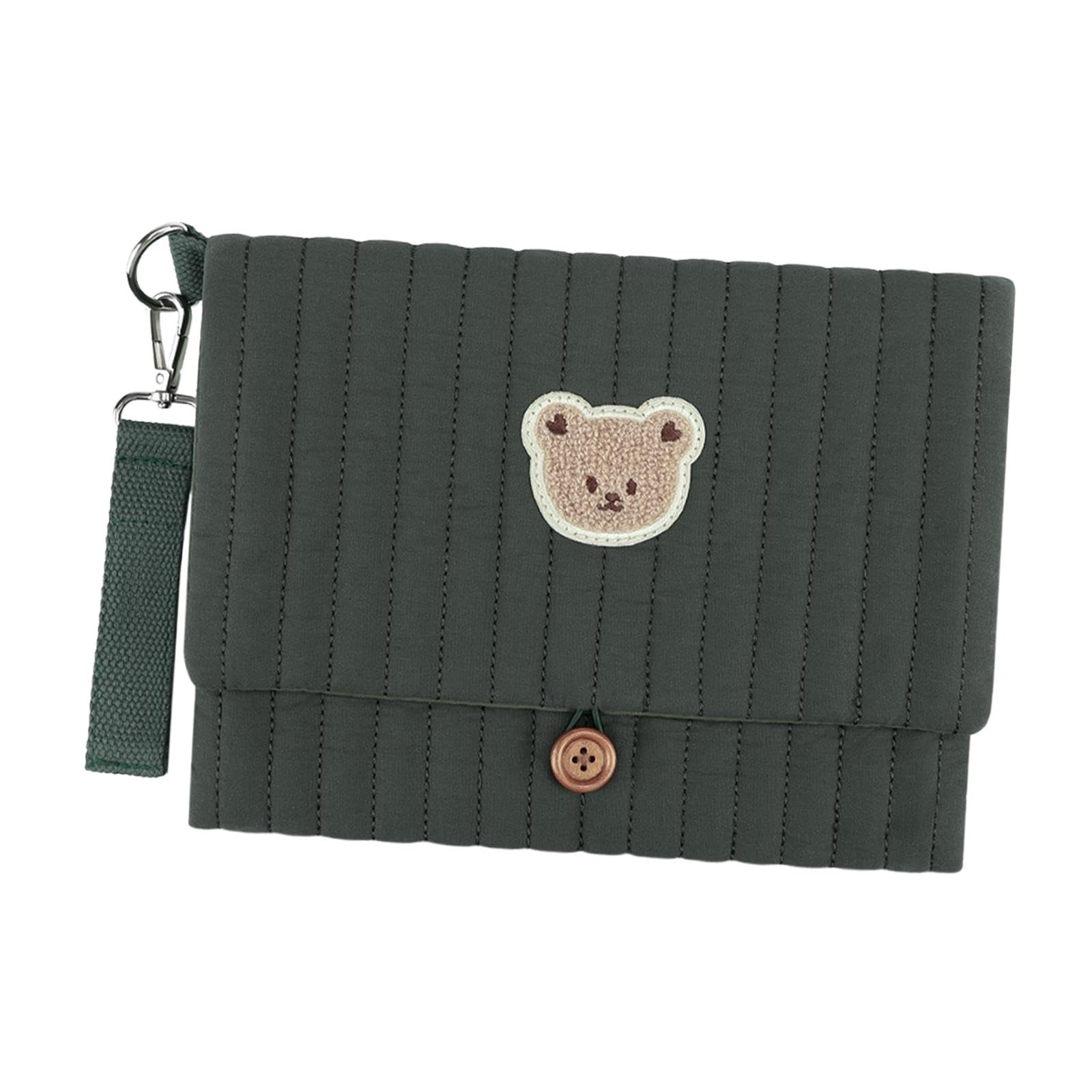 Borsa Organizer Pieghevole per Pannolini in Tessuto, Borsa da Viaggio Multifunzionale per Pannolini per Campeggio, Verde