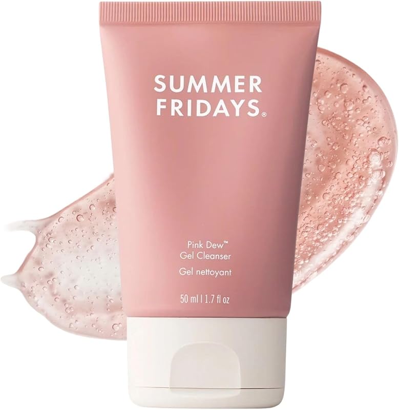 Pink Dew Gel Facial Cleanser - pH-Balanced Foaming Gel Face Wash for Oily, Blemish-Prone + Sensitive Skin - Refreshing + Hydrating Gentle Face Cleanser for Soft, Radiant Skin(1.7 fl oz)