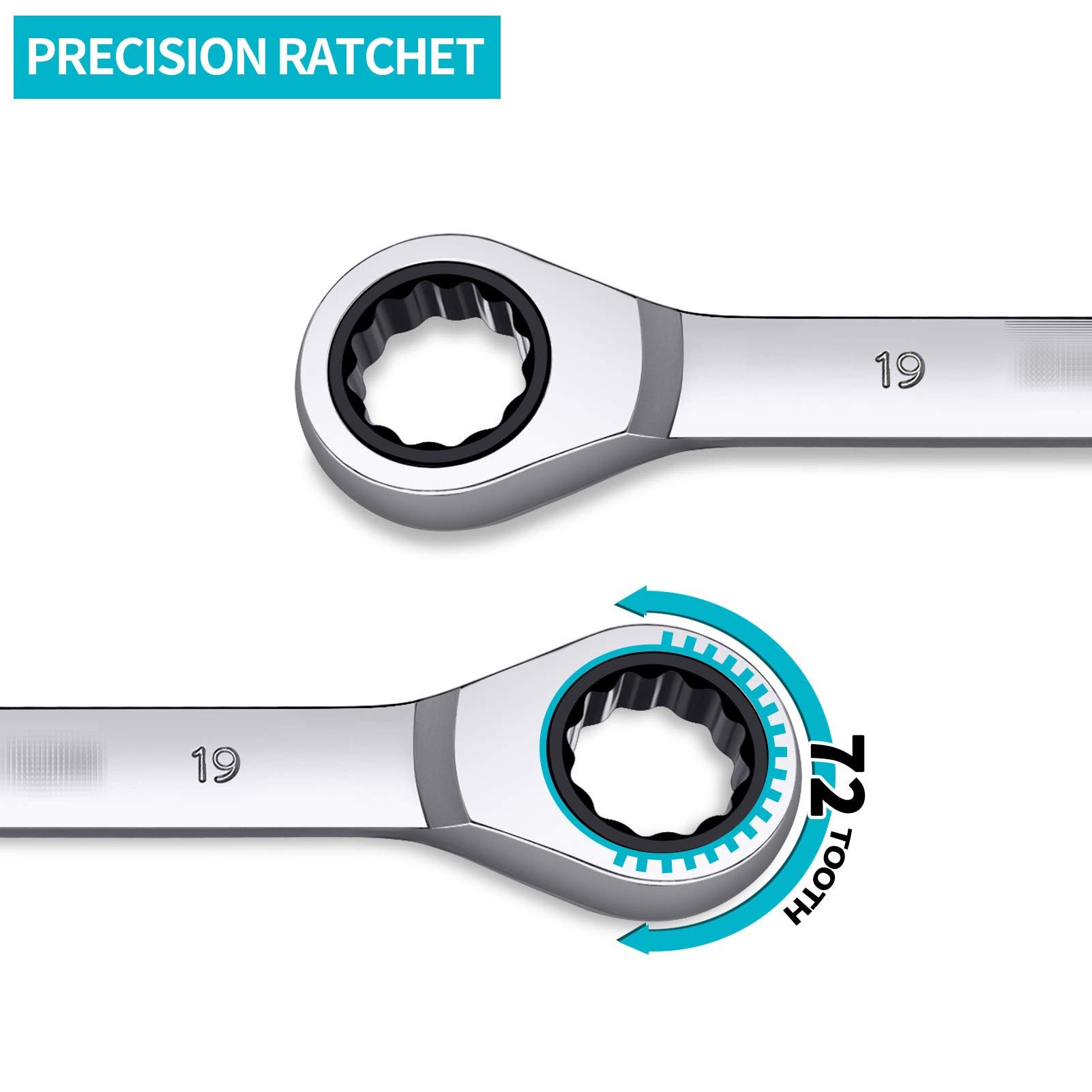 For Home and Car Repair Key Ratchet Wrench Set 72 Tooth Sprocket