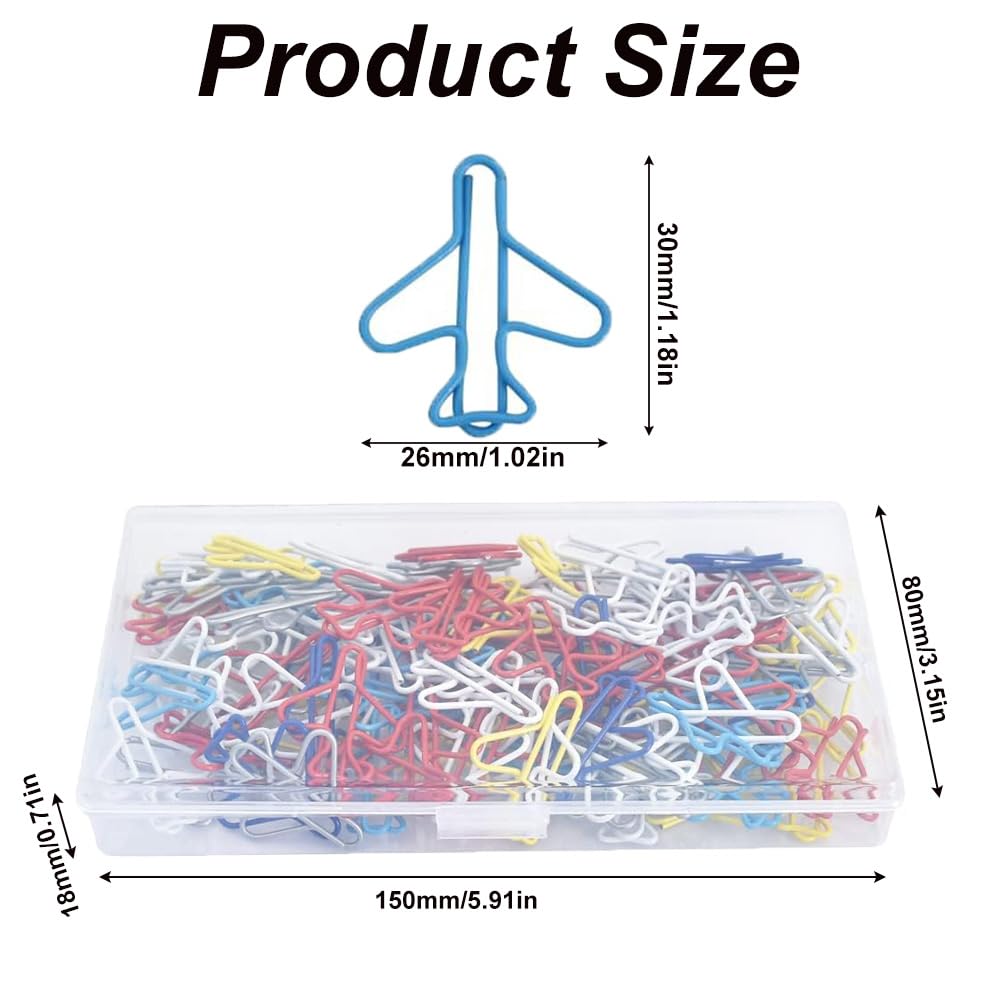 Vliegtuig Paperclip Set, 10 Stuks Clips Vliegtuig Paperclips Vliegtuig Vorm Paperclips Bladwijzer Clip Set Markering Document Organiseren Clip Kantoorbenodigdheden