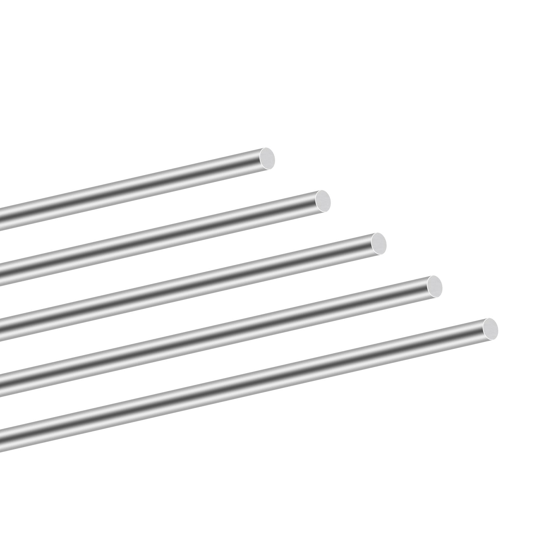 Pręt okrągły ze stali nierdzewnej 304, iMeistek 4 mm x 300 mm, pręty ze stali nierdzewnej, solidny pręt okrągły do modeli samochodów RC, łodzi i innych prac ręcznych DIY (5 sztuk)