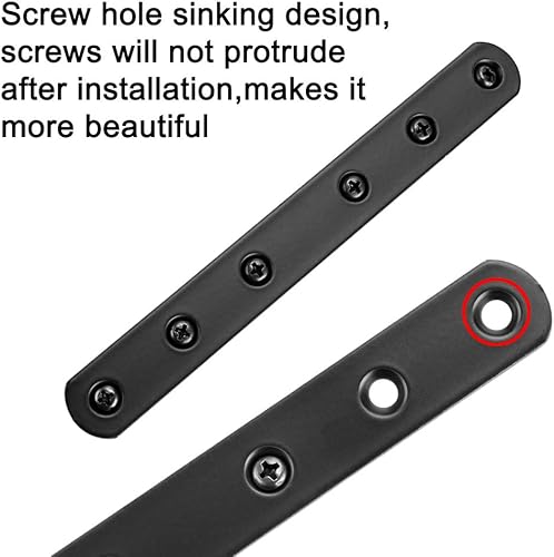 Miniatura 26 de Sumnacon 8 placas planas de acero inoxidable – Placa de reparación resistente de 4 pulgadas, soportes de esquina recta, conectores de reparación