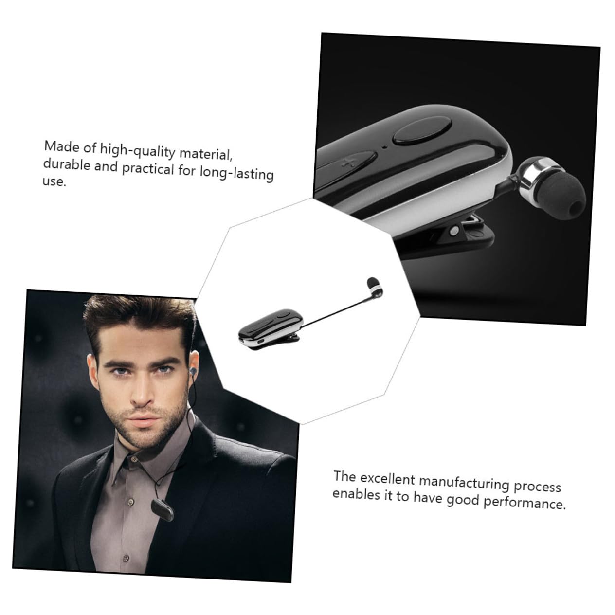 Lurrose Auricolari Sport Wireless Clip Retrattile Resistenti Ergonomici Per Allenamento Corsa