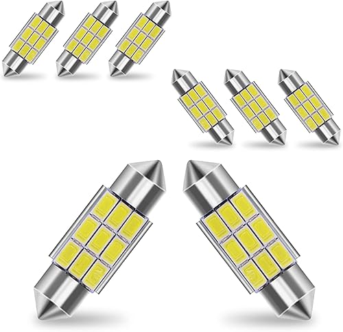 Yonput Bombillas LED de 1417in 6000 K blanco puro brillante luces interiores de coche sin errores 9-SMD 5630 chipsets bombilla DE3021 para cúpula