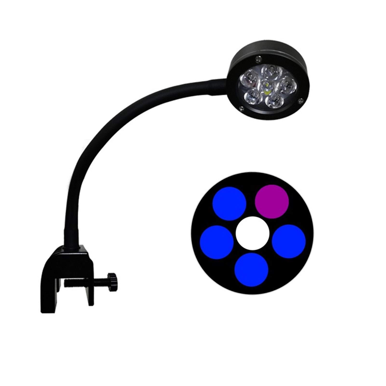 Lumière d'aquarium Lumière LED pour Aquarium 18W Lumières d'eau de mer 3W Puces Éclairage d'eau salée Lampe à Clipser Récif de Corail Marin Réservoir de Poissons Lever du Soleil Co