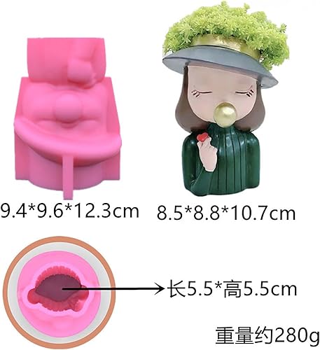 Miniatura 8 de Molde de maceta para cemento, silicio, bricolaje, moldes para jarrones, plantas de hormigón, hechas a mano, herramienta de decoración del hogar,