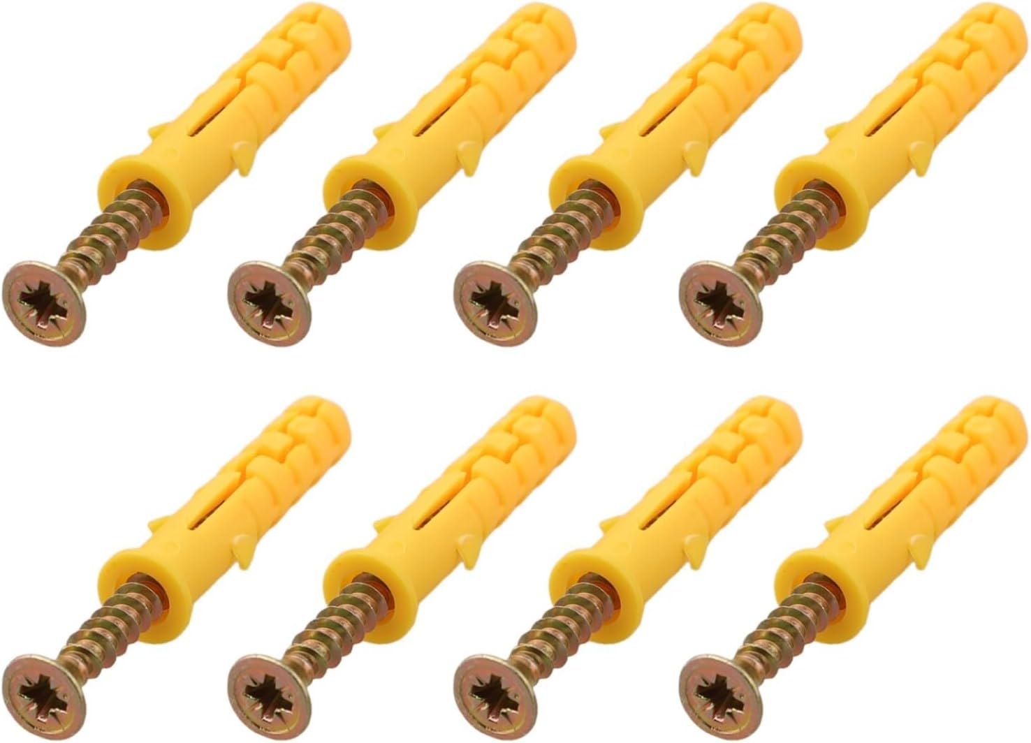 Stainless Steel Expansion Screws and Wall Anchors Set, 50Pcs for Securely Mounting Items on For Drywall, Strong and Long Lasting Performance (M8*40)