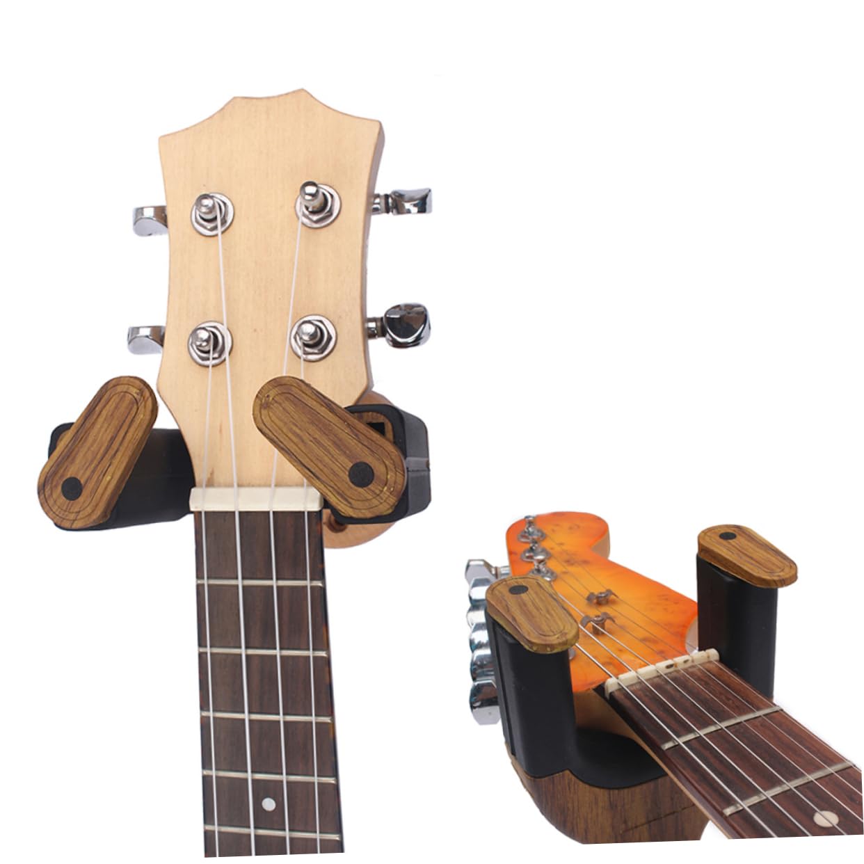 HANABASS Guitar Auto Lock Hook Holder for Acoustic Electric Bass Ukulele More Bracket for Safe Storage Easy Installation Space Saving Design for Home Use