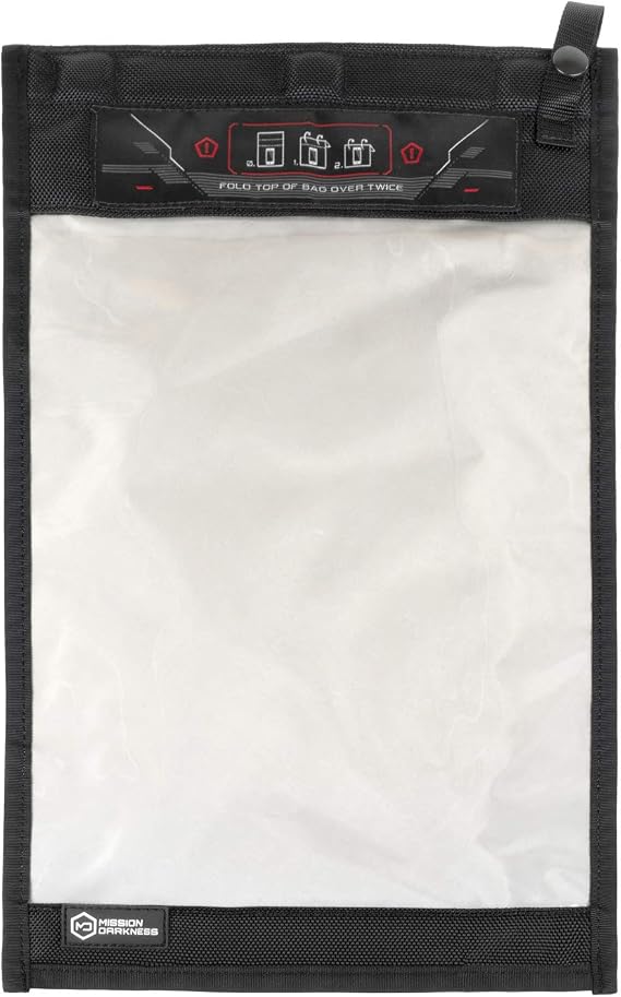 mission darkness neolok window faraday bag for tablets secure magnetic closure transparent window device shielding for law enforcement mili