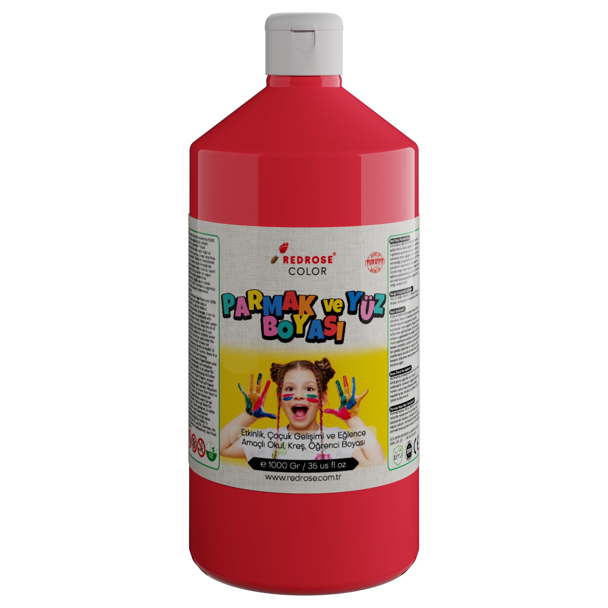 Red Rose Kırmızı Parmak Boyası 1000 gr