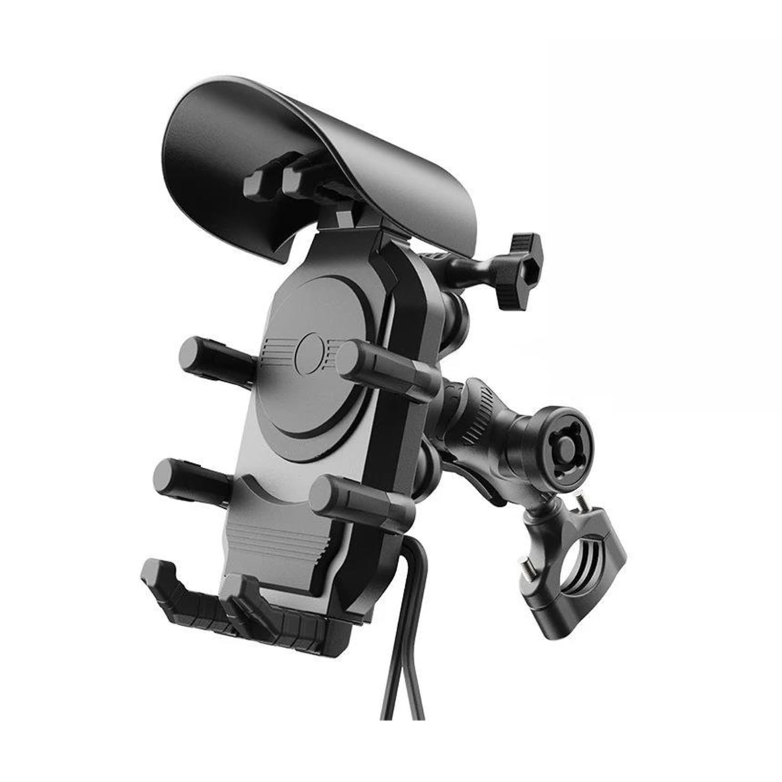 Supporto Ricarica Rapida 15W Carica Wireless Smartphone Manubrio Antifurto Bici Impermeabile(Handlebar)