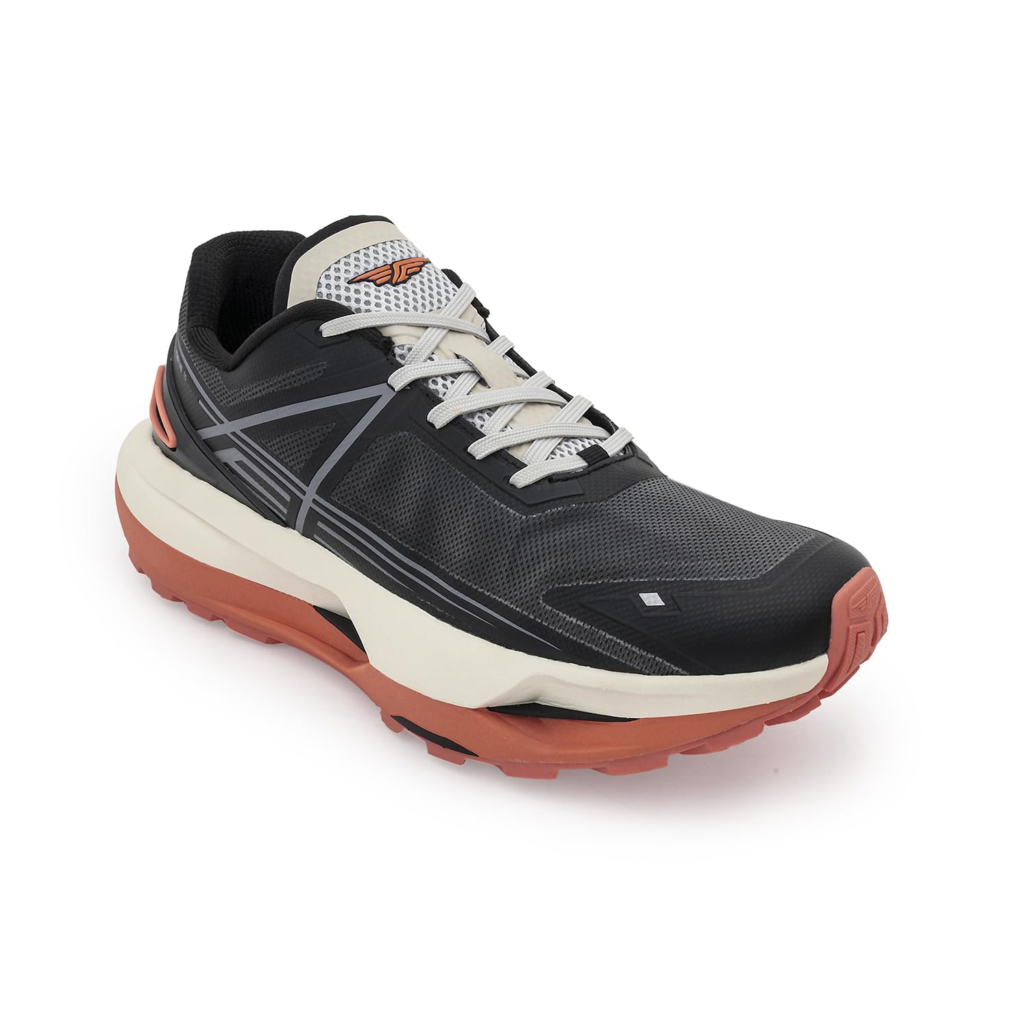 Red Tape Men's Sneakers Black Grey Mesh TPU Round Toe Lace-Up-image-35