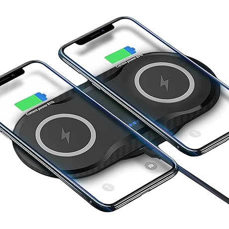 2-in-1 2 x 15W Qi Wireless Charger: Charge Two Devices at Once
