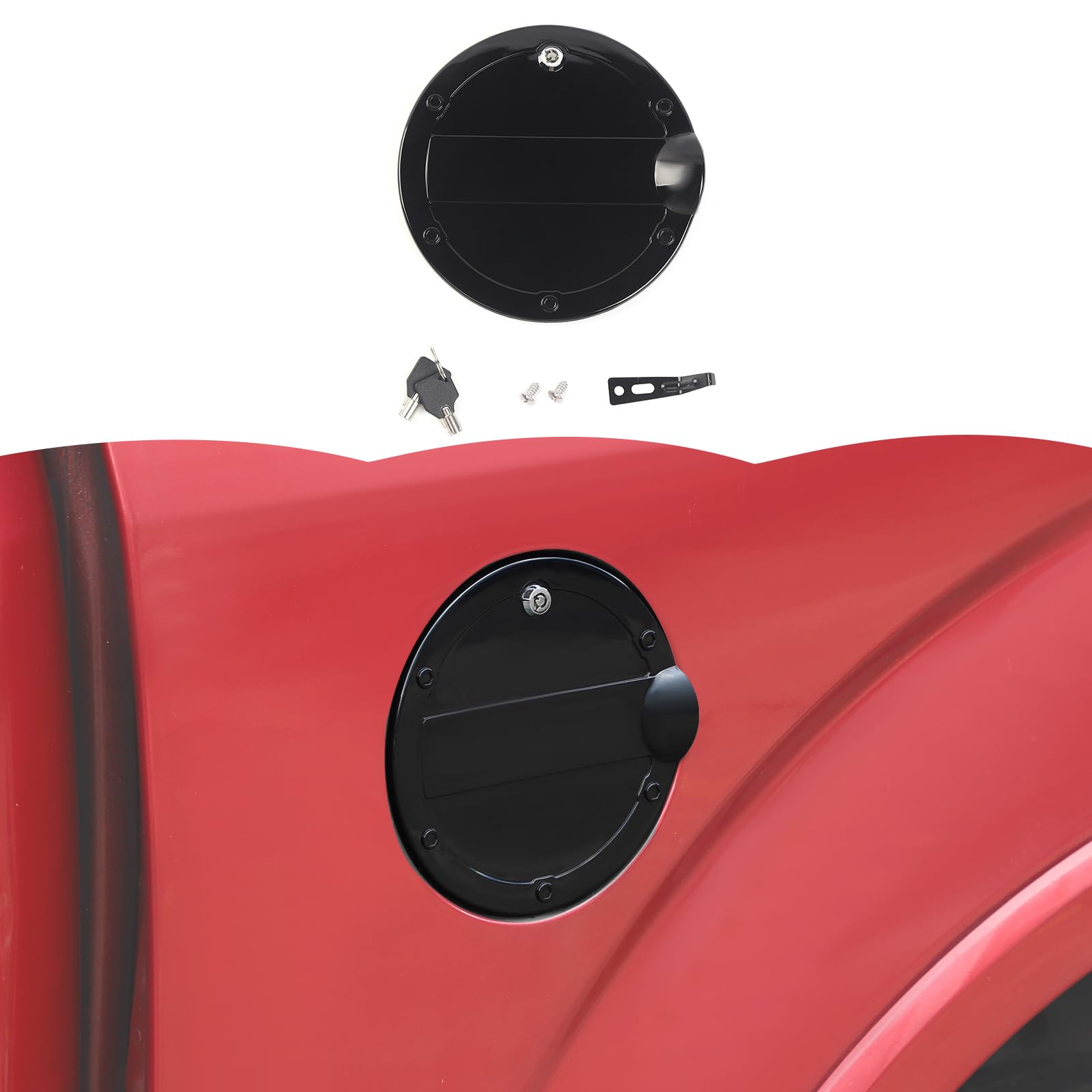 Photo 1 of RT-TCZ Fuel Filler Door Locking Gas Tank Cap Cover Accessories for Ford F150 2015-2020 (Black)