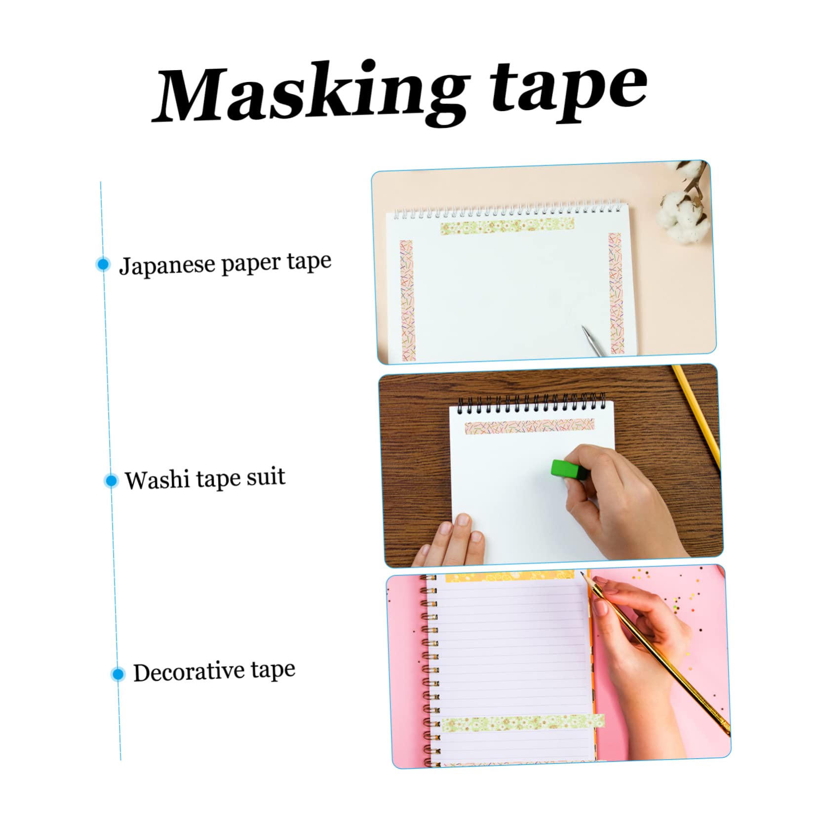 COHEALI 36 Di Nastri Washi Decorativi Per Scrapbooking Adesivi Facili Da Staccare Set Di Nastri Per Quaderni