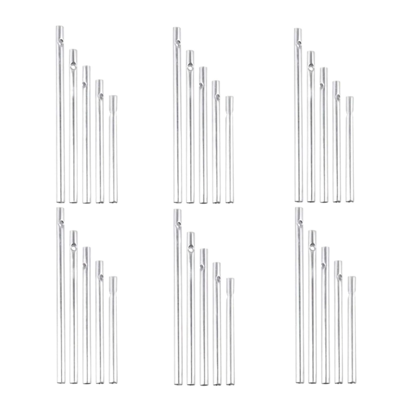 Aluminium Wind Chime Tubes 120pcs DIY Wind Chime Kit Stainless Steel Tubes 5 Sizes Outdoor Garden Decor