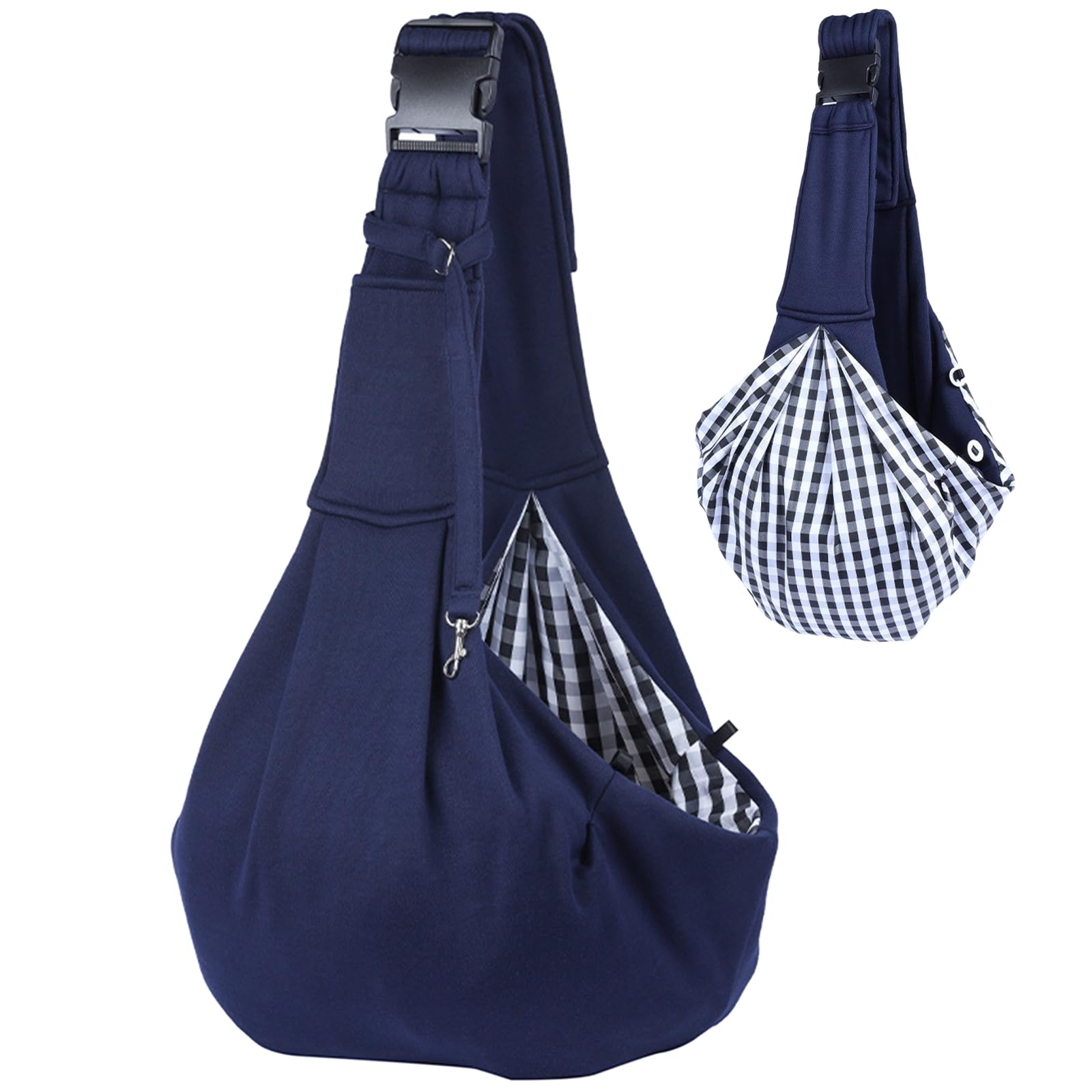 Sac bandoulière chiens et petit sac transport chien bleu