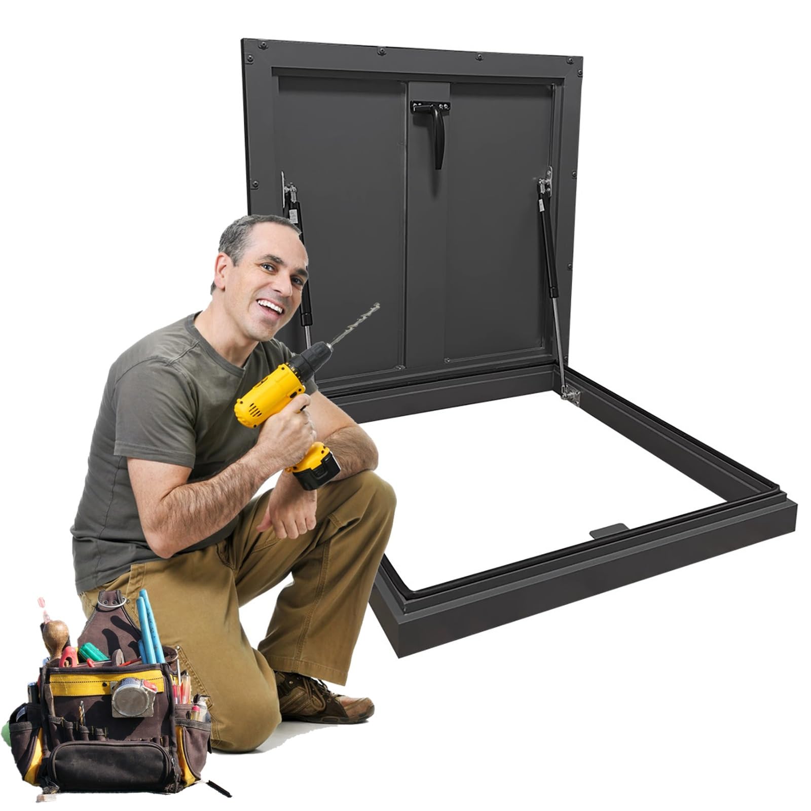 Trappe de toit pour usage commercial, porte d'évacuation sécurisée en acier galvanisé 20"