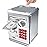 Totola Piggy Bank Electronic Mini ATM for Kids Baby Toy, Safe Coin Banks Money Saving Box Password Code Lock for Children,Boys Girls Best Gift (Bright Silver)
