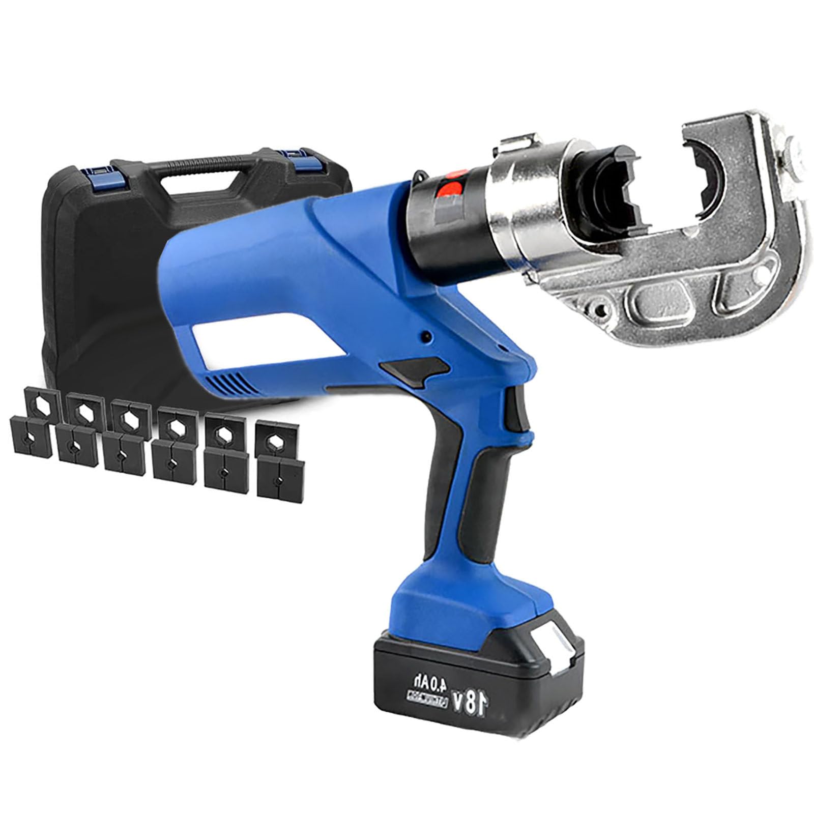 BOOZXCV Electrical Terminal Cable Wire Fiber Crimper Kit, Electric Hydraulic Plier Rechargeable with digital display, for Crimping of Copper Aluminum Terminals (Ez400)