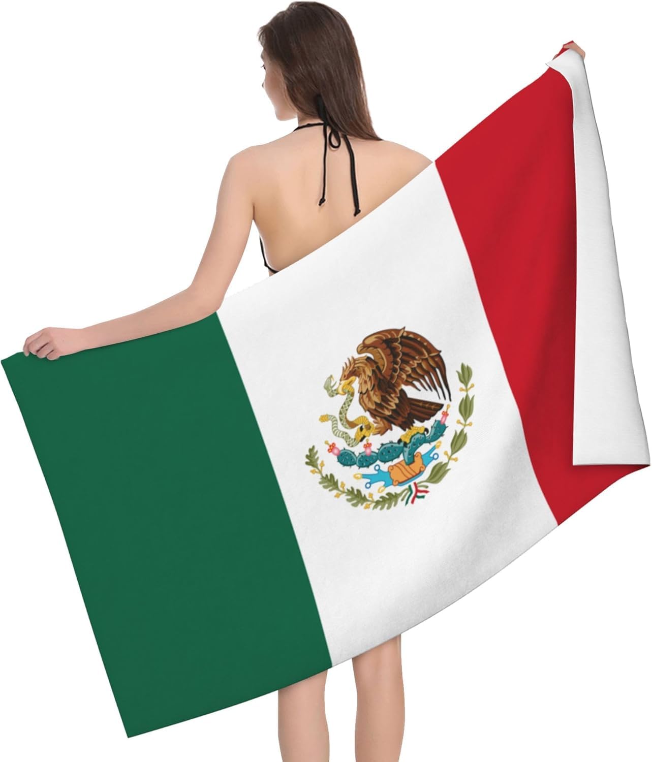 HLBSDM Flag of Mexico 52 x 32 in Microfiber Beach Towel Swimming Pool Bath Super Big Throw Towel