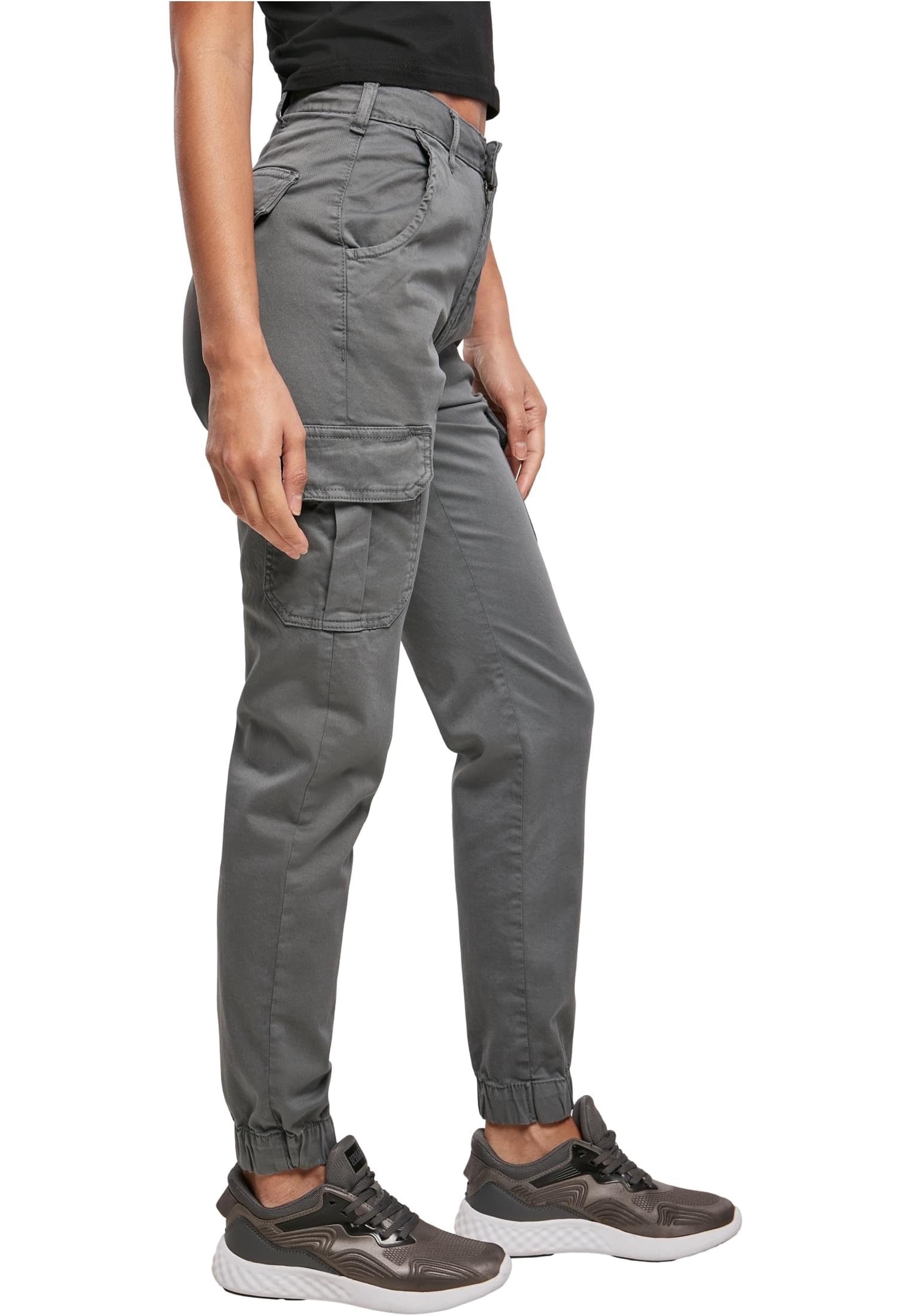 Urban Classics Damen Ladies High Waist Cargo Pants