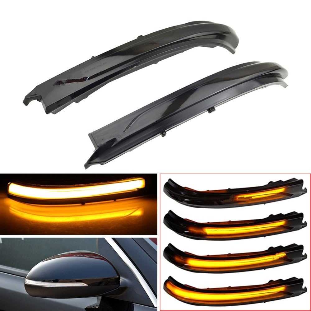SYLTER Intermitentes AutomóViles 2 Piezas Dinámica LED Intermitente Espejo Lateral Lámpara Señal Giro para Kia K5 para Optima para MK4 para JF 2016-2019 Estilo Coche Intermitente Espejo Lateral