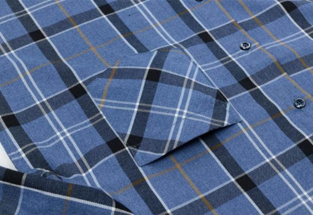 HGJH Herren Hemden, Herren Langarm Flanellhemd Thermohemd Gitter Blau Baumwollhemd Herren Regular Fit Holzfäller Bequem Karierte Hemdjacke Lässiges Arbeitshemd Für Herren Jungen